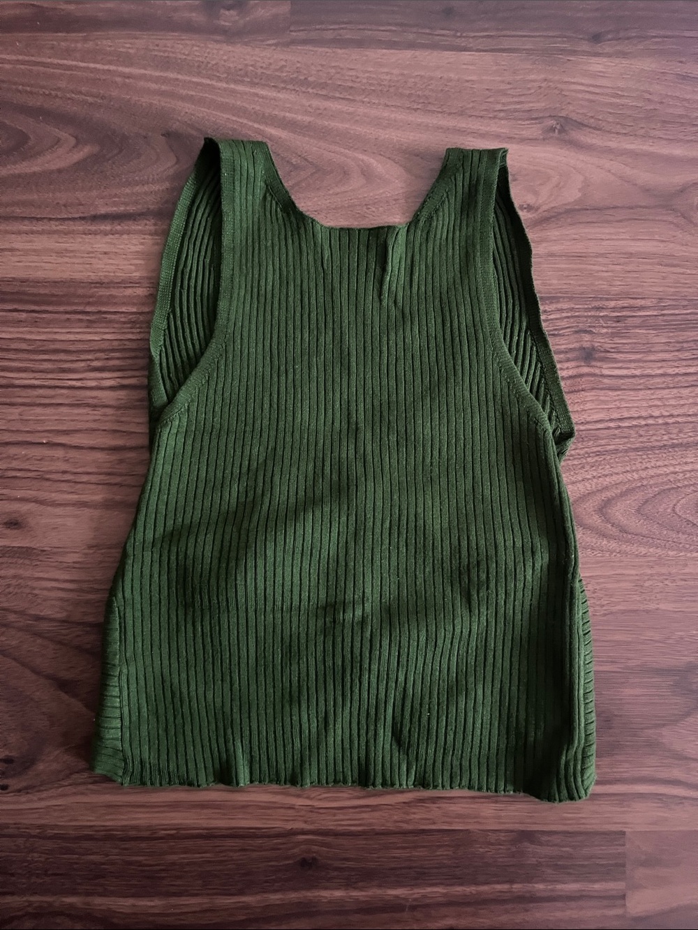 Dynamite Green Ribbed Wrap Crop Tank - Picture 2 of 4